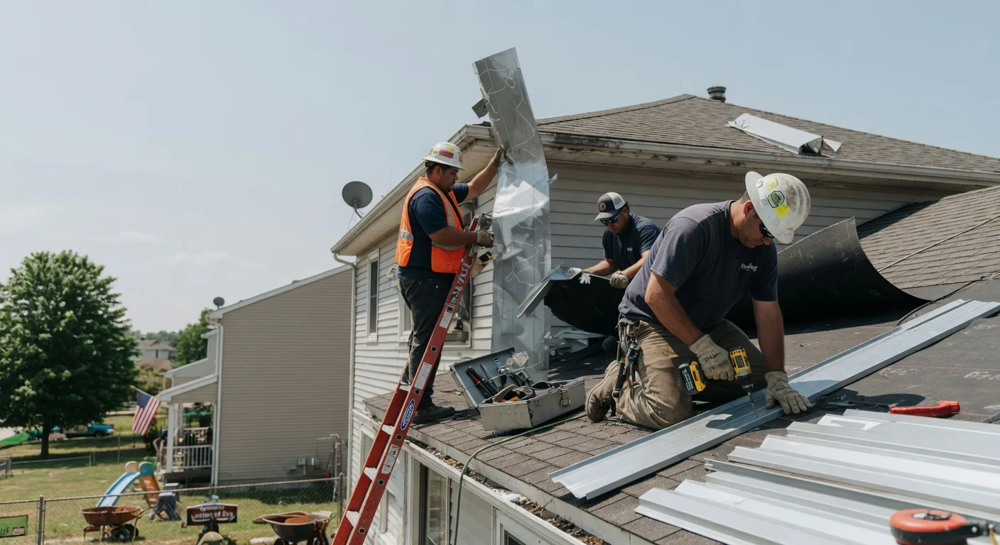Storm Damage Metal Roof Repair in Southard, OK
